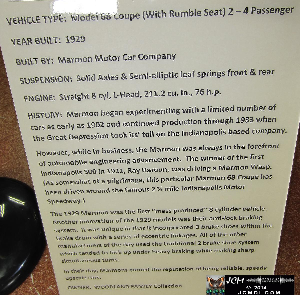 Estrella Warbird Museum Paso Robles 1929 Marmon coupe 